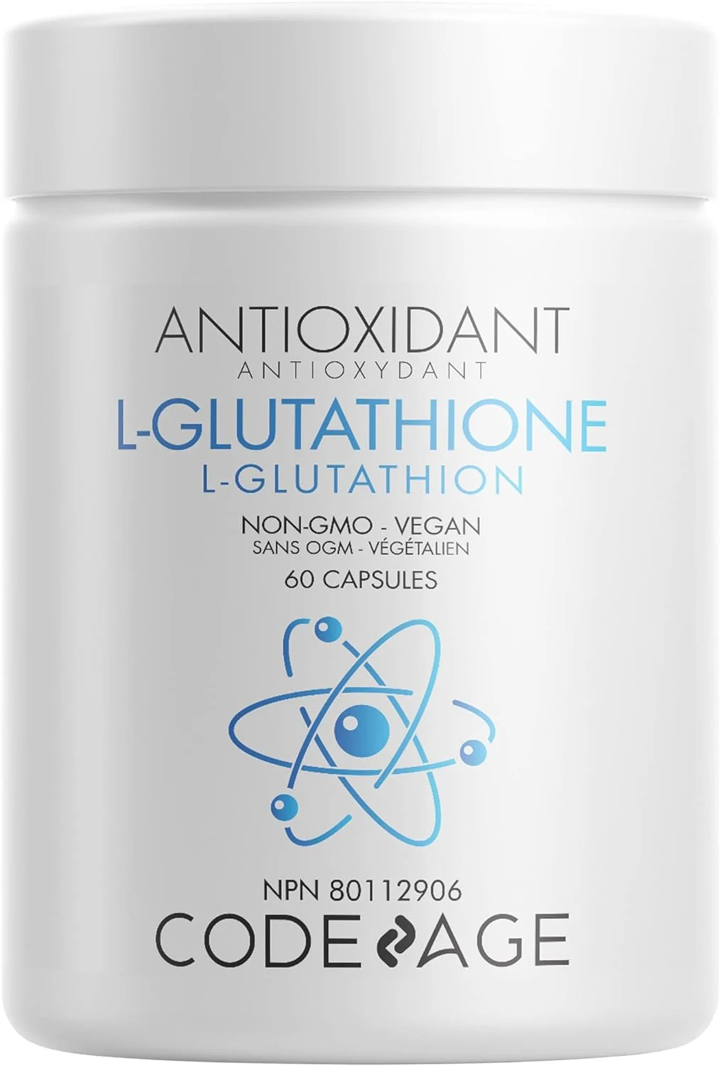 L-Glutathione: 500 mg of Setria L-glutathione per serving, a tripeptide comprised of amino acids glutamate, cysteine, and glycine sourced in Japan.